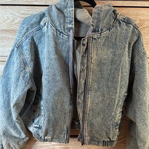 RSQ Blue Jean Jacket with Hood